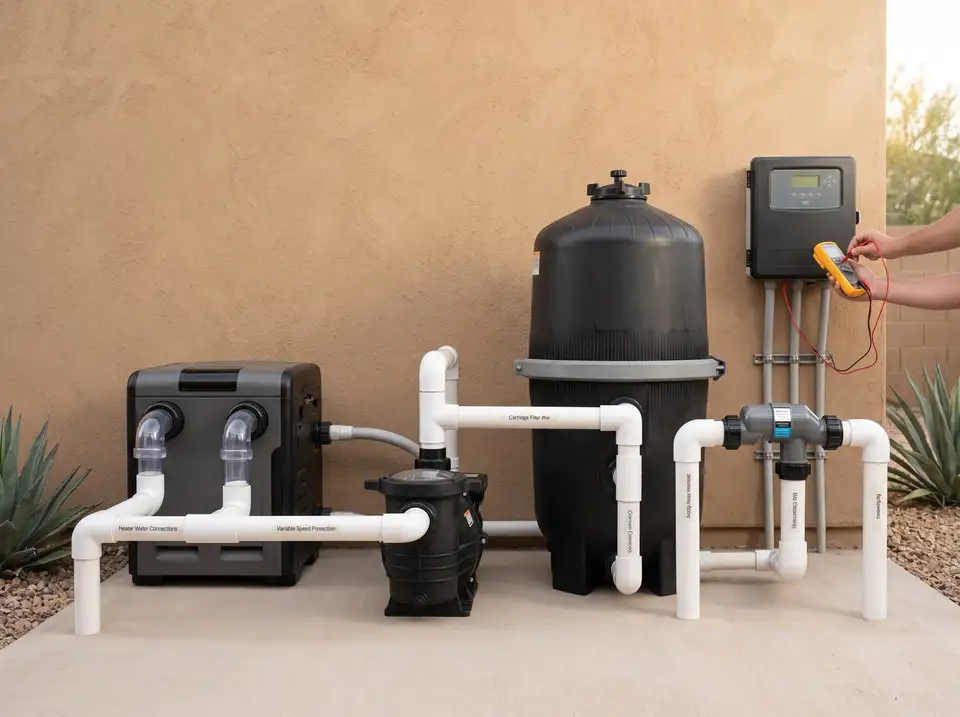 Residential pool equipment and diagnostic service